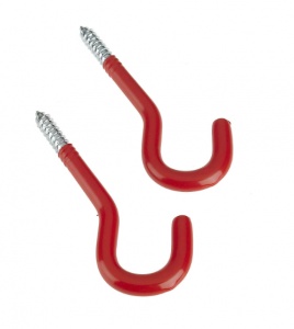Screw-in All Purpose Hook Red Protective coated Steel
